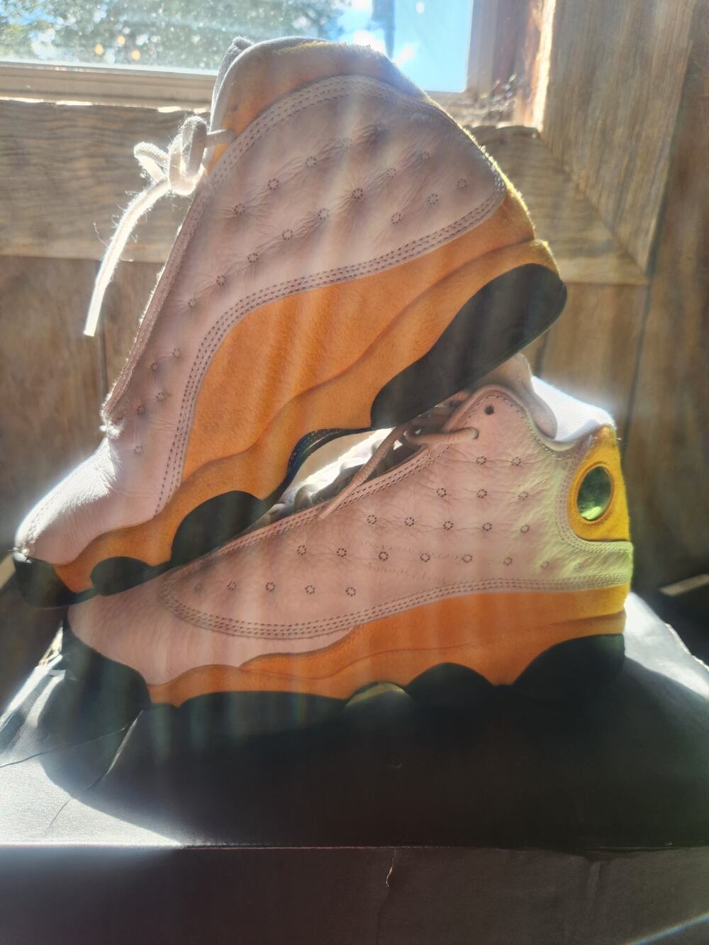 Nike Air Jordan 13 Retro Del Sol GS Size 7Y White Yellow Black DJ3003-167